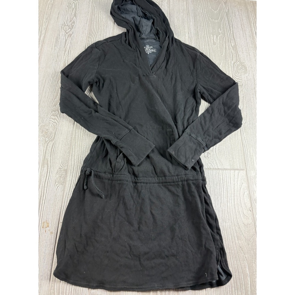 KUHL Womens Black Hooded Tee Dress Size Medium Long Sleeve Jersey Knit